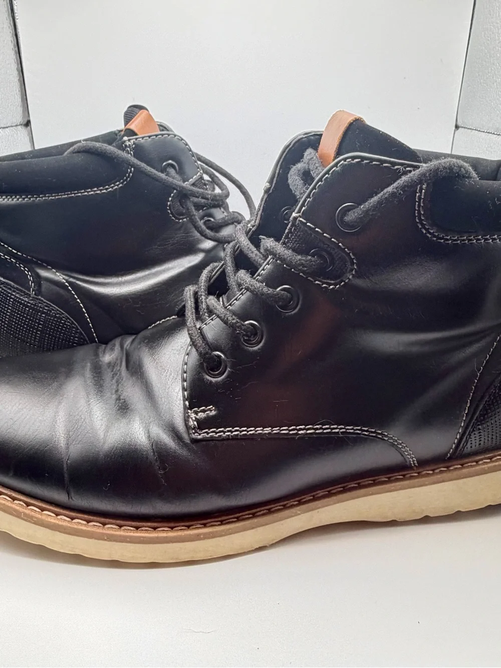 Arizona Jean Company Black Chukka Boots with Cream Sole Men’s size 9.5